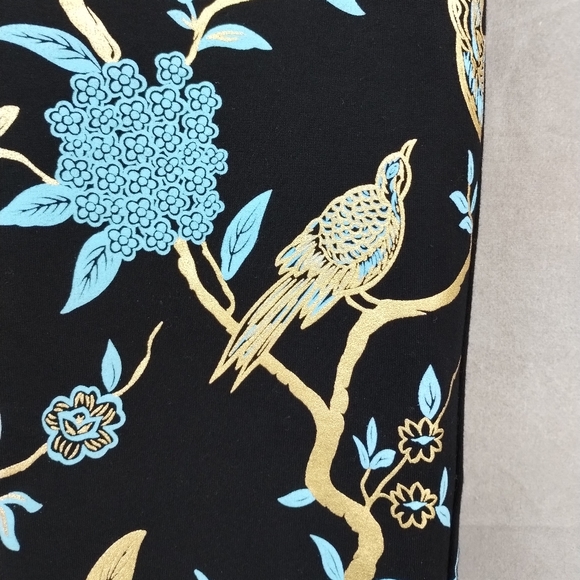 NEW Soft Surroundings Chinoiserie Foil Printed Metallic Pants - Picture 7 of 10